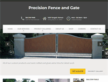 Tablet Screenshot of precisionfenceandgate.com